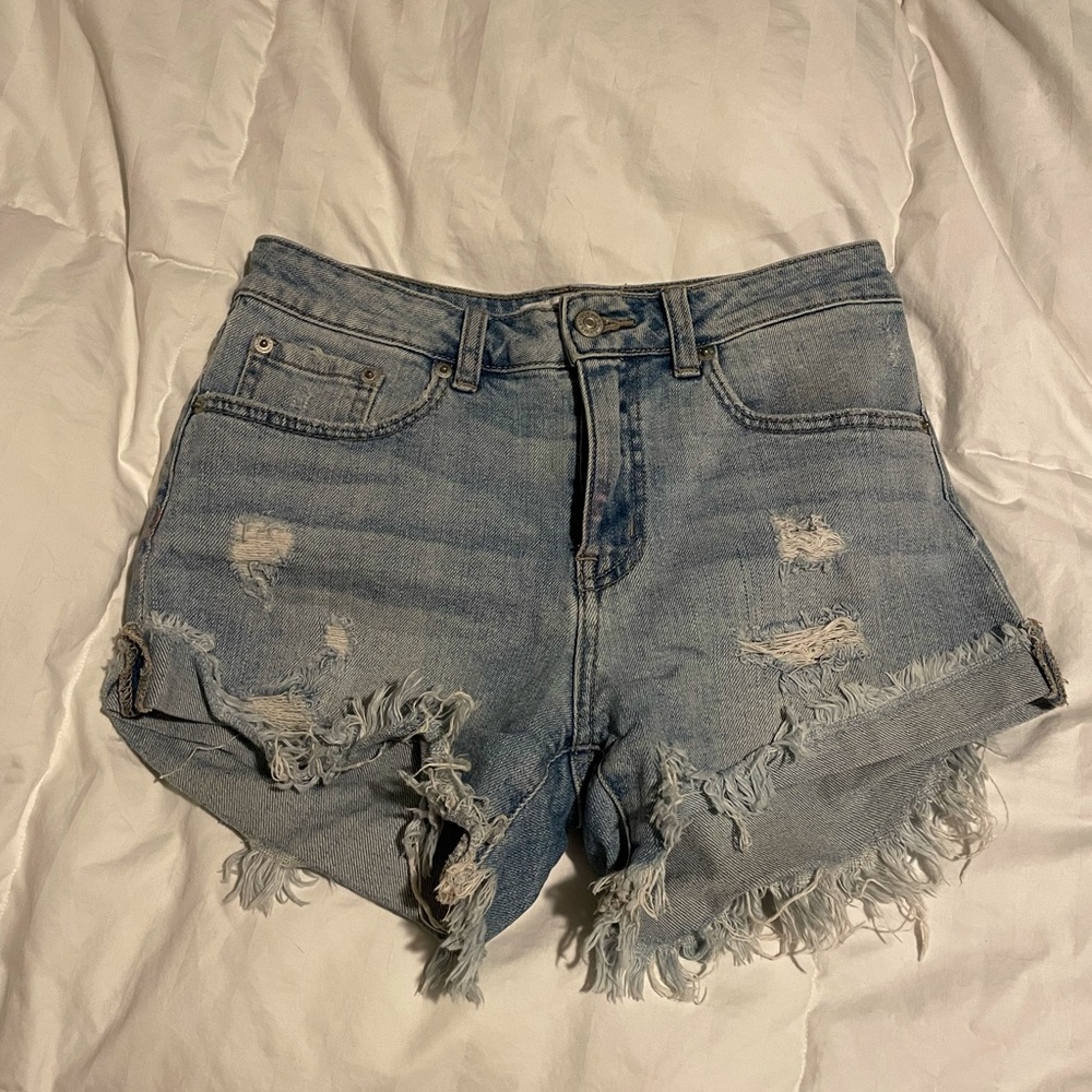 JUST USA denim cutoff distressed jean shorts - size XS